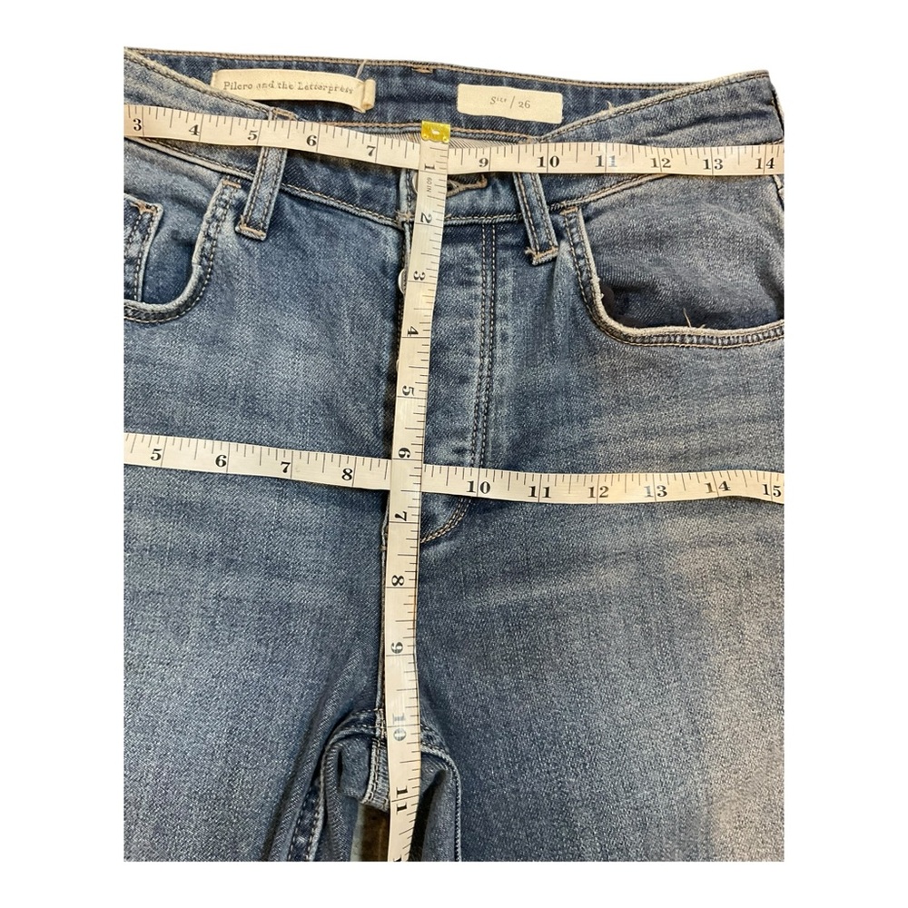 Pilcro and The Letterpress Women's High-Rise Sequined Flared Jeans Blue Size 26 - Picture 12 of 16